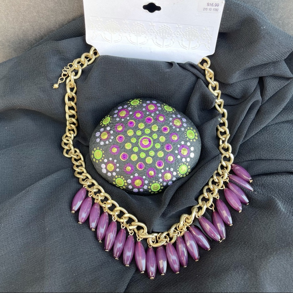 Necklace Purple/gold
